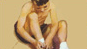 a kid stretching
